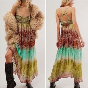 NWOT Free People Into the Nights Embroidered Dress Sz S